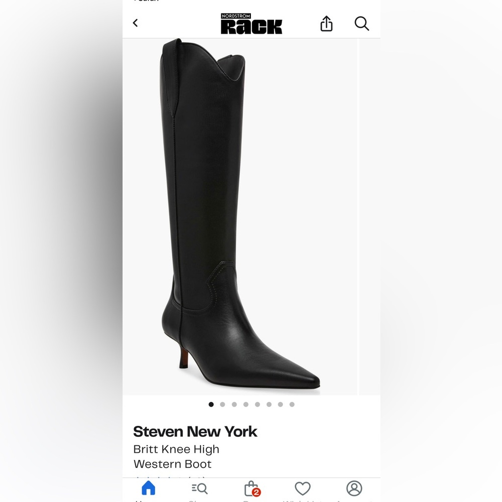 Steven By Steve Madden Black Knee High Boots